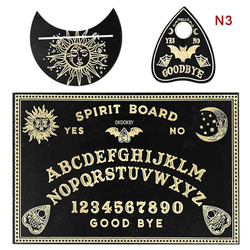 12inch Wooden Divination Pendulum Board Engraved Magic Board Ouija Board Metaphysical Message Witch's Pendulum Board Kit