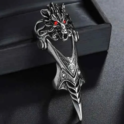 Dragon Eagle Skull Joint Knuckle Full Finger Claw Ring