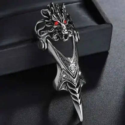 Dragon Eagle Skull Joint Knuckle Full Finger Claw Ring - Pedlar's Attic