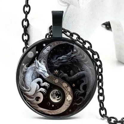 Retro Yin and Yang Dragon Design - Pedlar's Attic