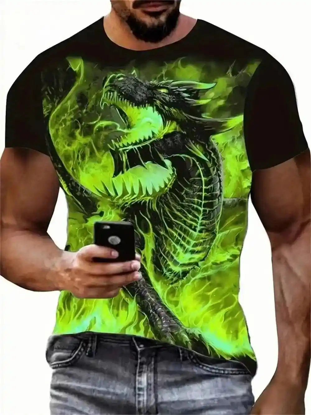 Dragonborn – Dragon & Phoenix 3D Print Unisex Tee