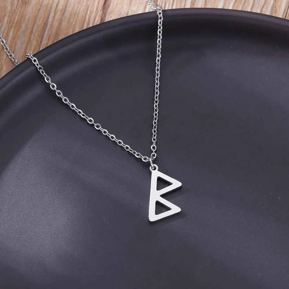 Norse Runic Pendant Viking Rune Layering Necklace