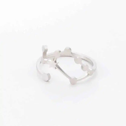 COOLTIME Zodiac Constellation Ring - Adjustable Stainless Steel Jewelry for Your Sign - Ideal Gift for Astrology Lovers - Pedlar's Attic