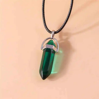 Natural Stone Quartz Lapis Opal Amethyst Pink Crystal necklace - Pedlar's Attic