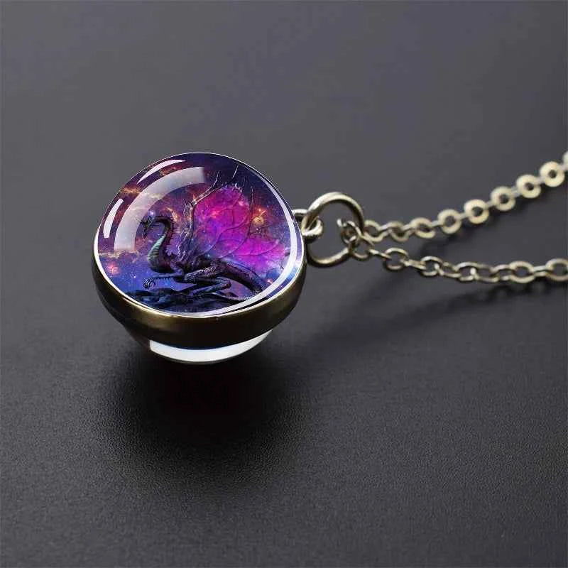 Dragon Glass Ball Pendant