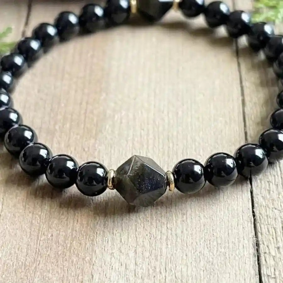 Obsidian Tourmaline Bracelet - Pedlar's Attic