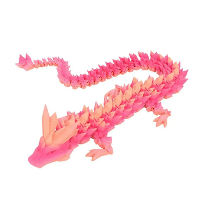 3d Printed Steam Technology Dinosaur Animal Toys Home Room Car Ornaments Joints Can Move Freely Steam Technology Flying Dragon - Pedlar's Attic