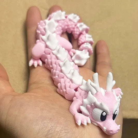 3D Printed Cute Dragon Statues, Movable Joints, Desktop Collectible Dragon Models, Perfect Gifts for Teenagers and Adults