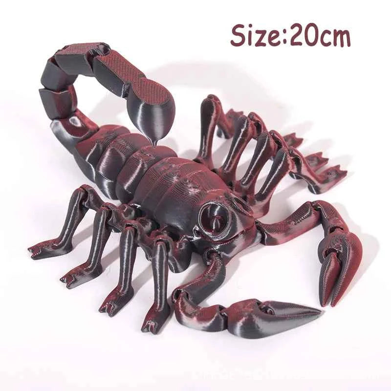 3D Printed Animals Toy Multi-joint Movable Dinosaur Snake Fidget Toy Adults Autism Stress Relief Toys Desktable Decor Kids Gift