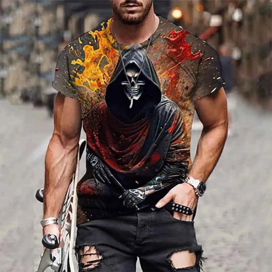 awesome, skull Men's T-shirt 4