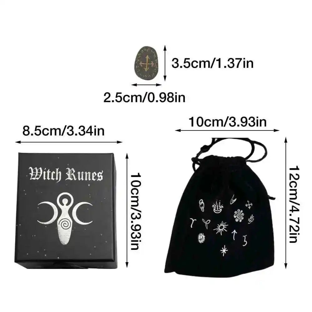 Wood Runes Stone Set Divination Runestones - Pedlar's Attic