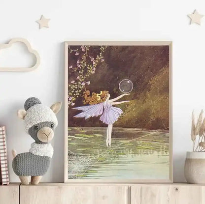 Fantasy Cute Fairy Illustration by Ida Rentou Surrealism Artwork Poster - Pedlar's Attic