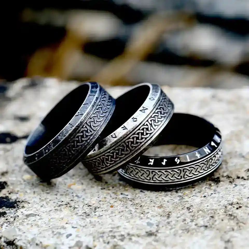 Vintage Odin Norse Viking Amulet Rune Rings - Pedlar's Attic