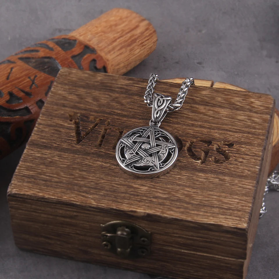 The Five-Pointed Oath — Celtic Pentagram Amulet Necklace