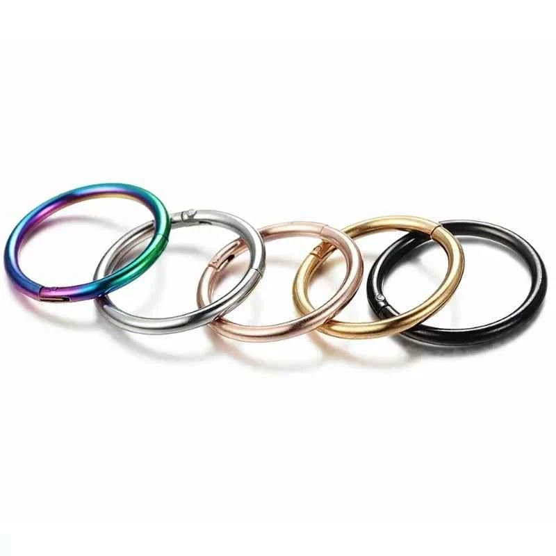 5pcs Punk Stainless Steel Piercing Creative Earrings