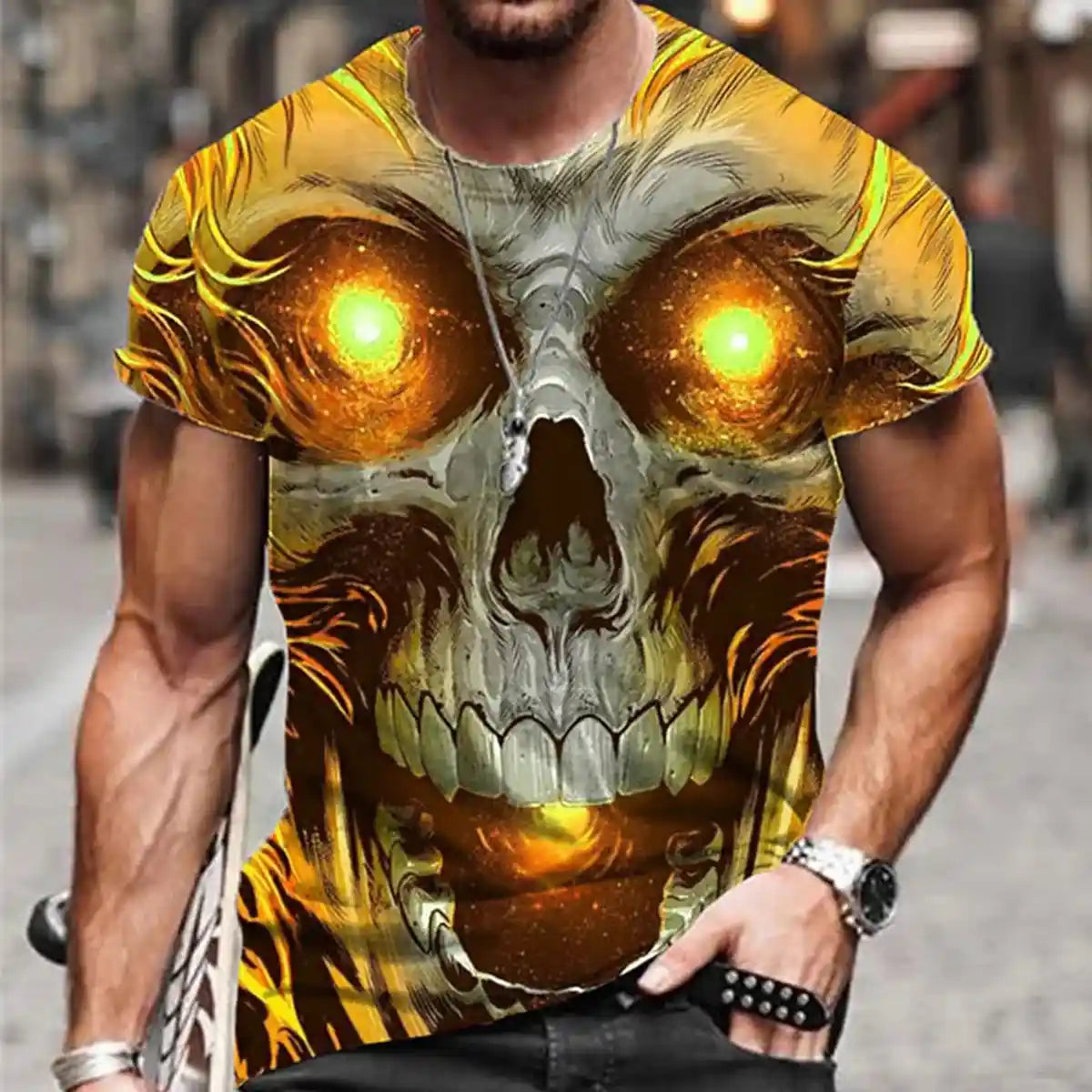 No Season – Skull 3D Print Tee