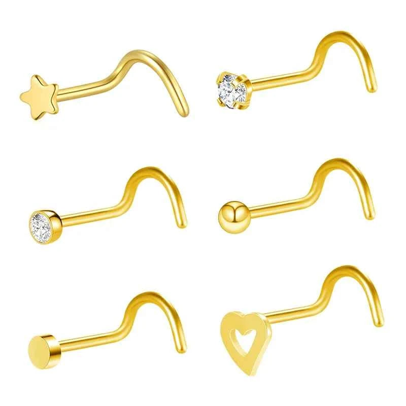 Nose Septum Piercing Studs Set