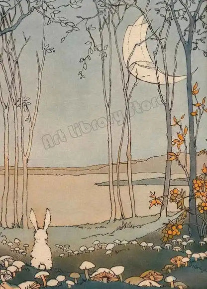 Fantasy Cute Fairy Illustration by Ida Rentou Surrealism Artwork Poster - Pedlar's Attic