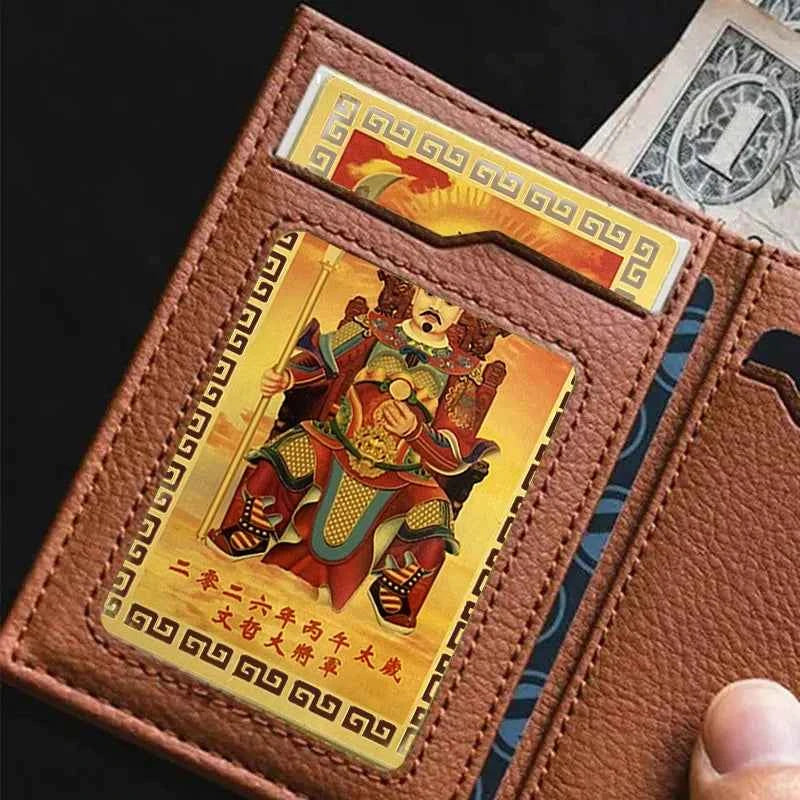 2026 Tai Sui Amulet Card Feng Shui Prayer Gold Card Exorcism Protection Buddha Gift Amulet Safe Bring In Wealth And Treasure