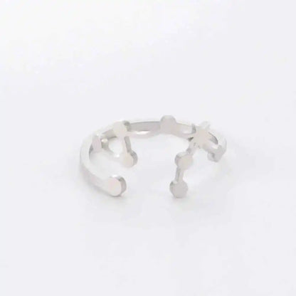 COOLTIME Zodiac Constellation Ring - Adjustable Stainless Steel Jewelry for Your Sign - Ideal Gift for Astrology Lovers - Pedlar's Attic