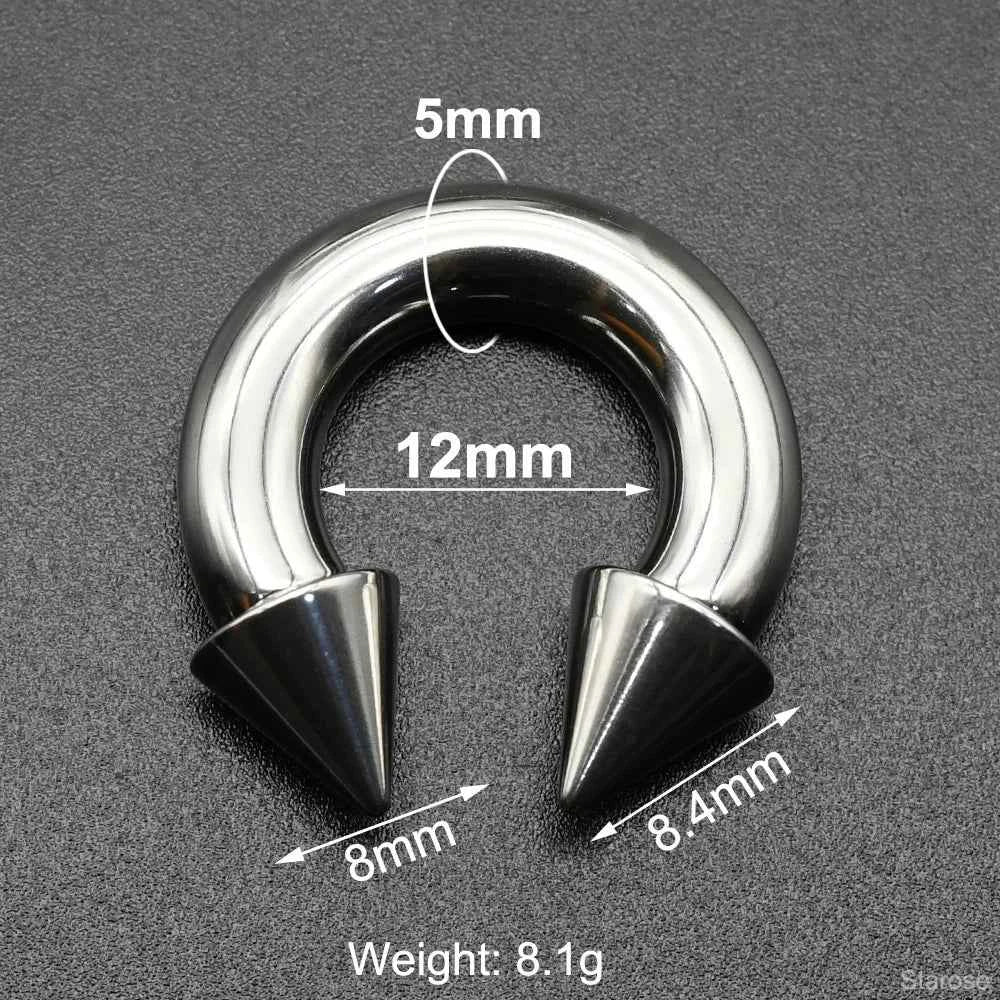 Cone Circular Barbell Piercing Septum Nose Ring Hoop Helix Earrings