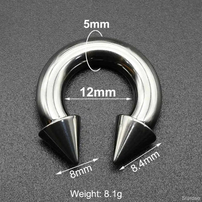 Cone Circular Barbell Piercing Septum Nose Ring Hoop Helix Earrings - Pedlar's Attic