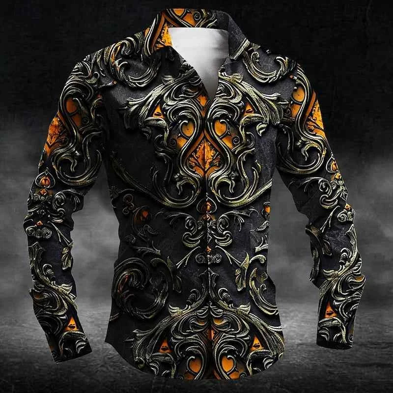 Fashion Men's Button Shirt Long Sleeve