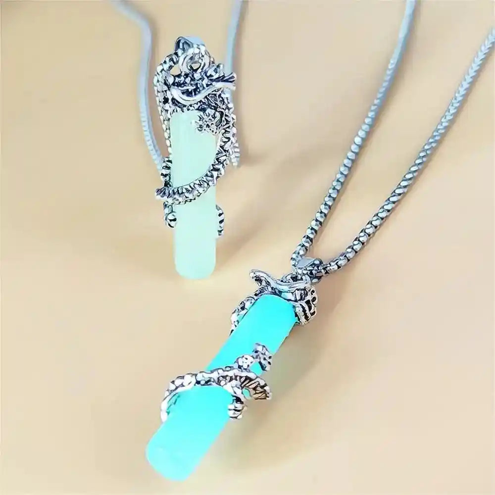Luminous Alloy Dragon Pendant Glowing Necklace - Pedlar's Attic
