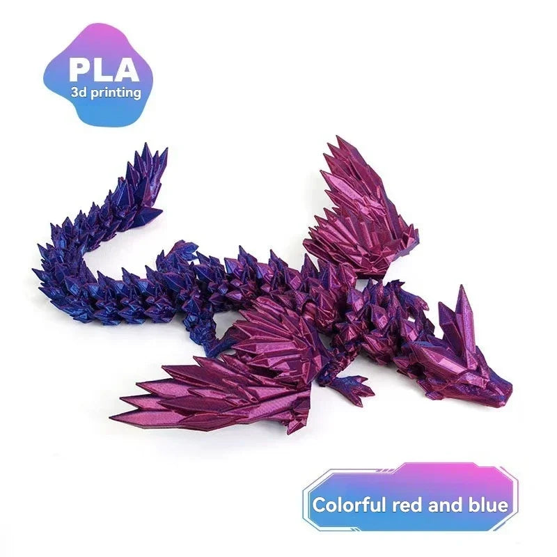 3D Printed Dragon Colorful Gem Dragon Figurines