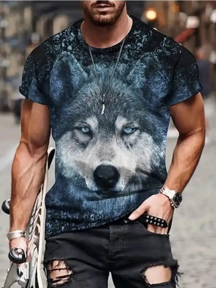 Luna's Pack – Fire Wolf 3D Print Oversized Tee