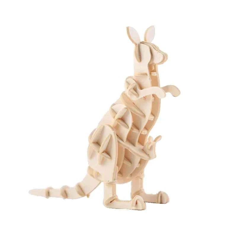 DIY 3D Wooden Puzzle Model Animal Montessori Toys for Children Crafts Dachshund Skeleton Assembly Gift Set for Kids Adults Teens