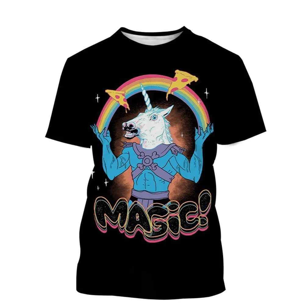 unicorn 3D painted art T-shirt