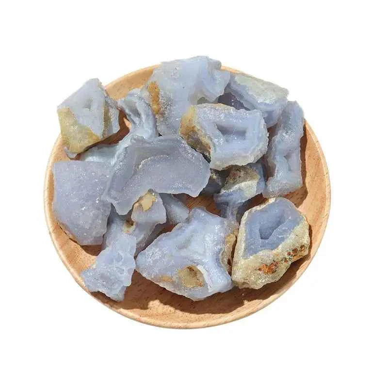 1pc Natural Blue Chalcedony Irregular Agate Raw Stone Energy Mineral Specimens Healing Crystal Meditation For Home Decor