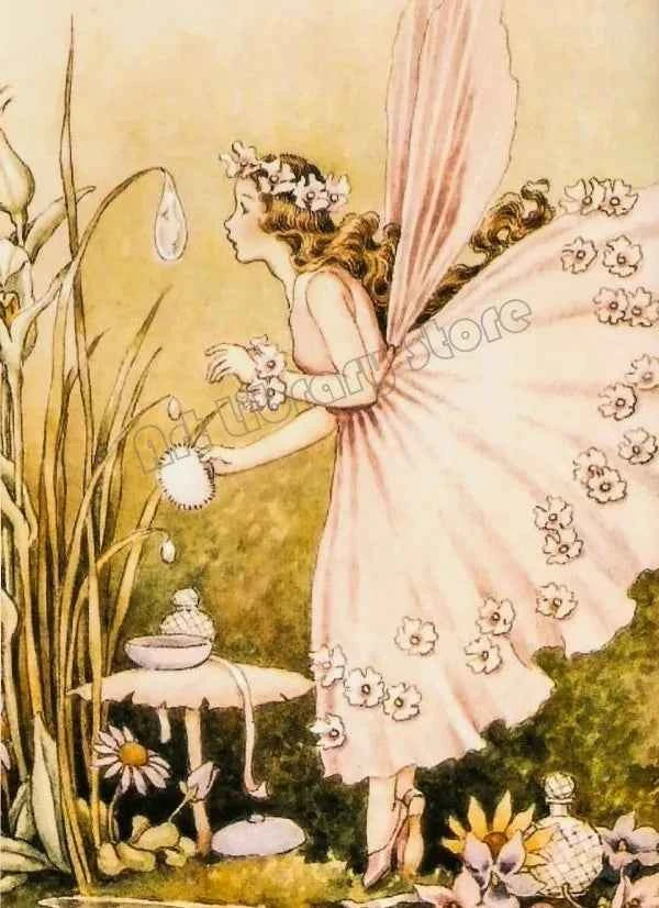 Fantasy Cute Fairy Illustration by Ida Rentou Surrealism Artwork Poster