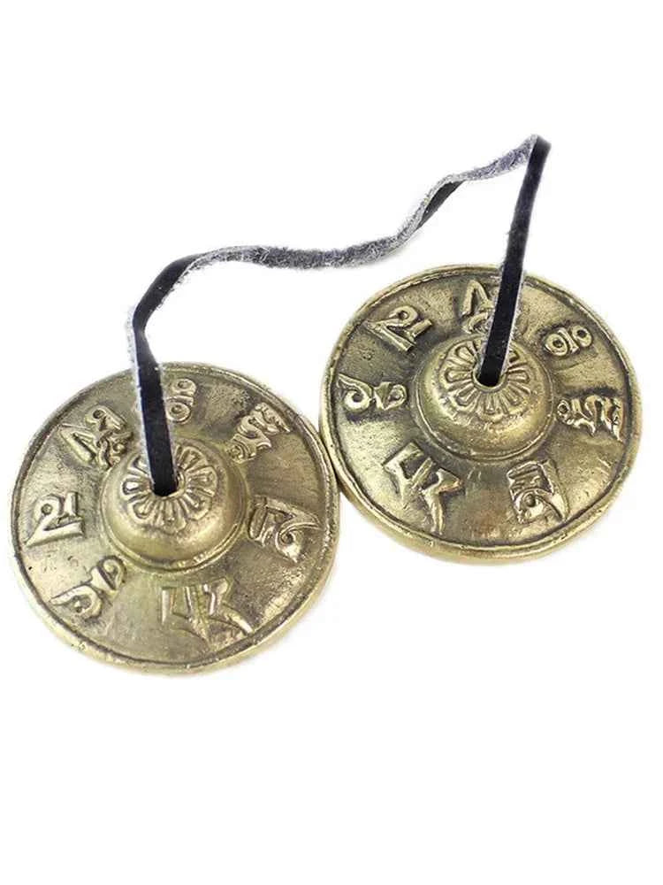 Cymbals Meditation Gong Tibetan Tingsha Sanskrit Brass Chime Bells for Spiritual Healing Mindfulness Yoga Buddhist