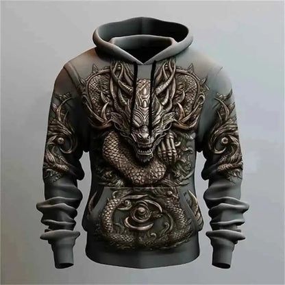Chinese Dragon Printed Men's Hoodie Fashion- So many choices 2 - Pedlar's Attic