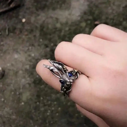 Retro Alice Wonderland Rabbit Ring Punk Gothic - Pedlar's Attic