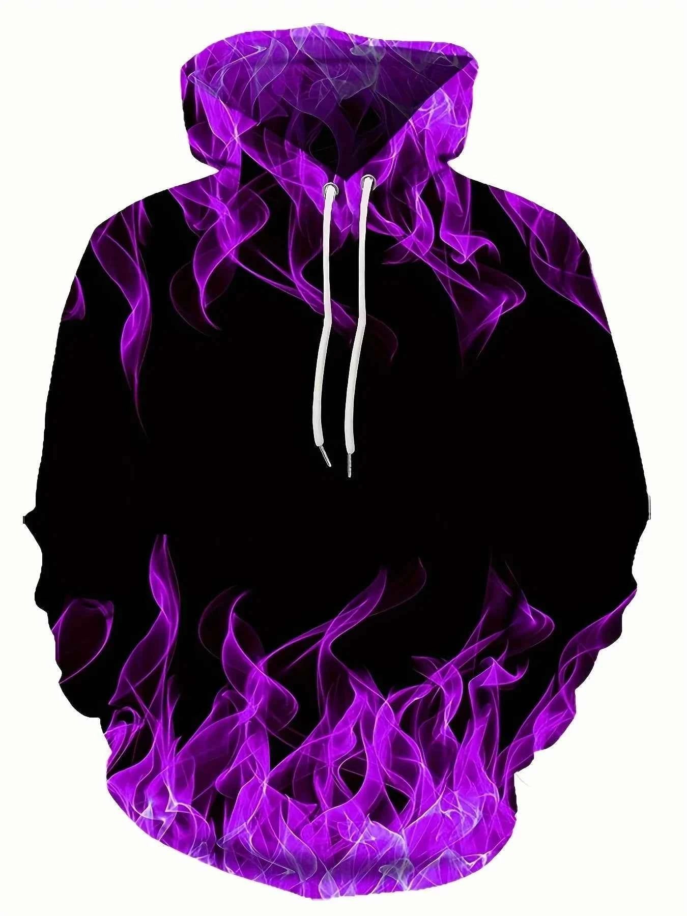 New Creative Flame 3D Print Hoodie Cool Hoodies