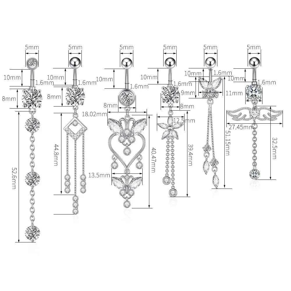 Trendy Angel Belly Button Rings