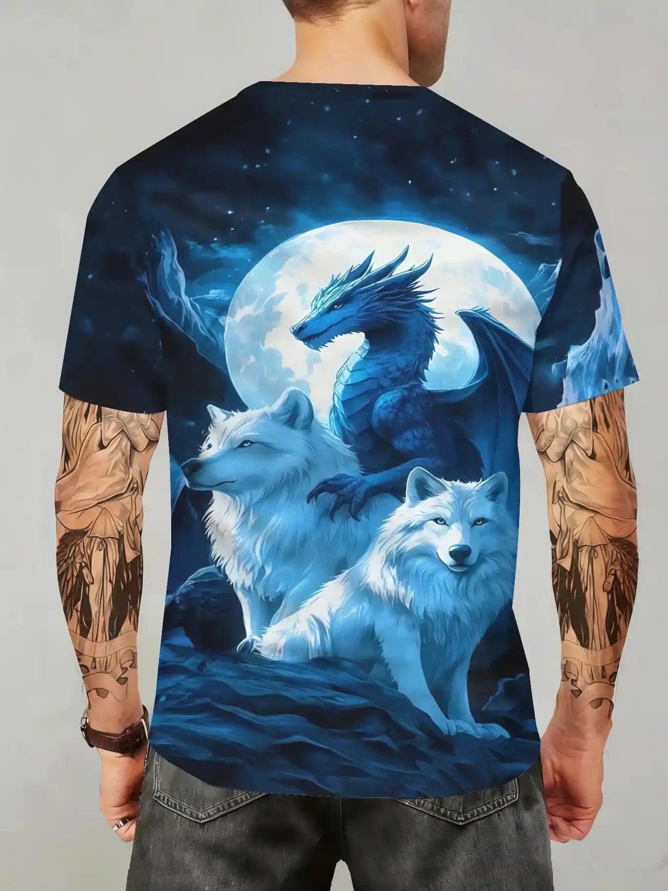 Midnight & the Wolf King 3D Graphic Tee
