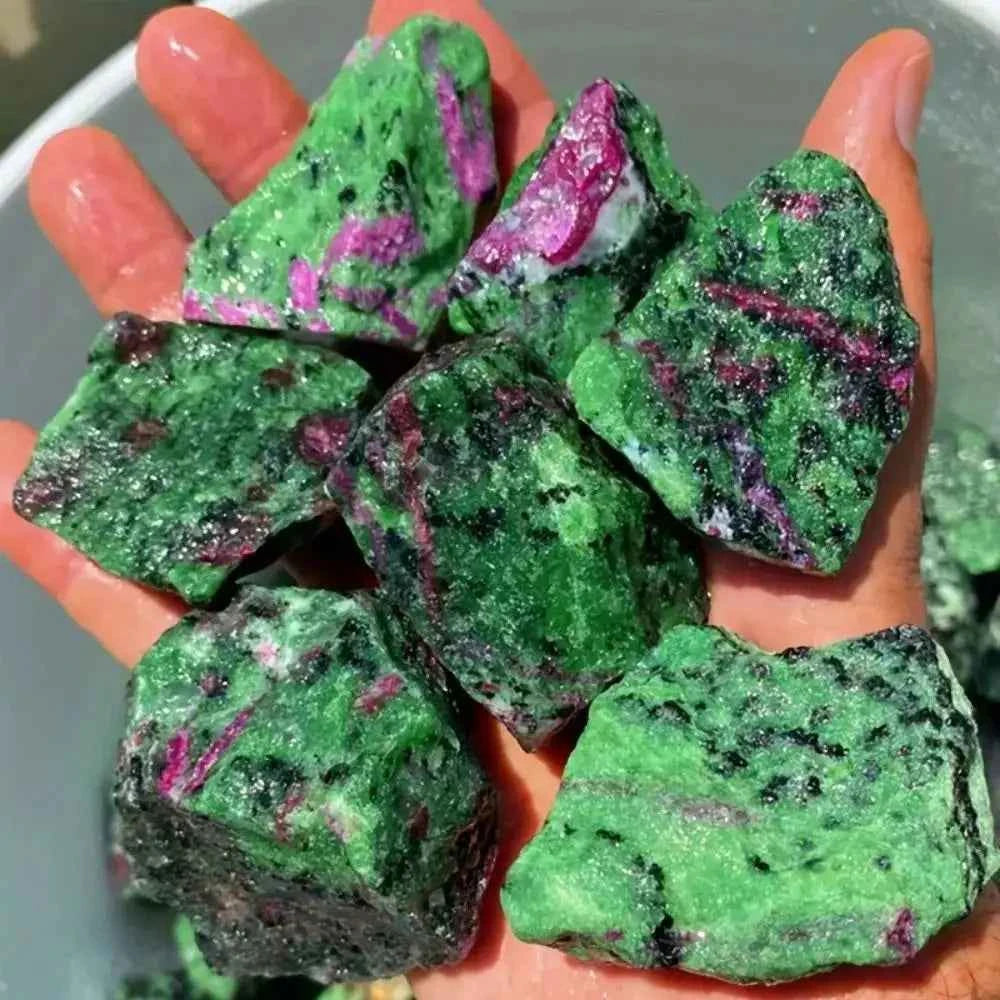Natural Ruby Zoisite Red Green Treasure Raw Stones