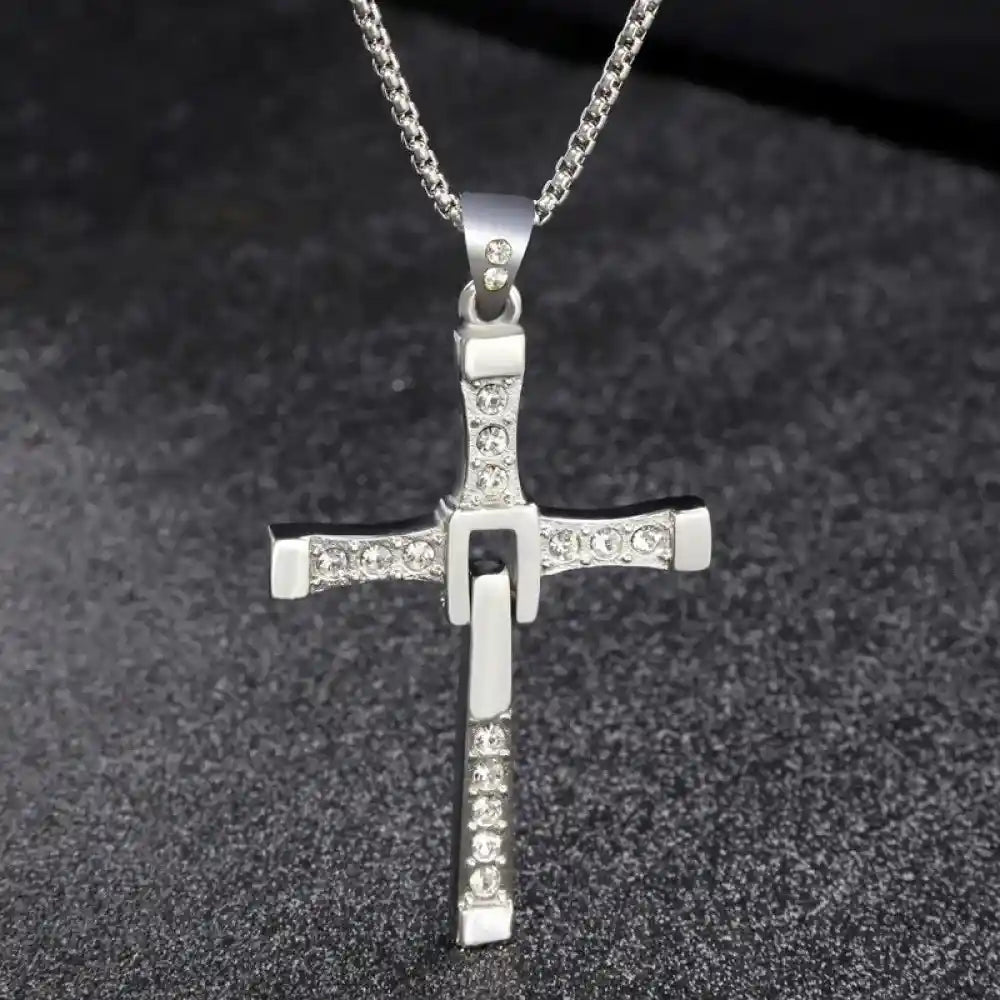 Cross Necklace Titanium Steel - Pedlar's Attic