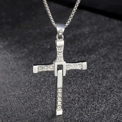 Cross Necklace Titanium Steel - Pedlar's Attic