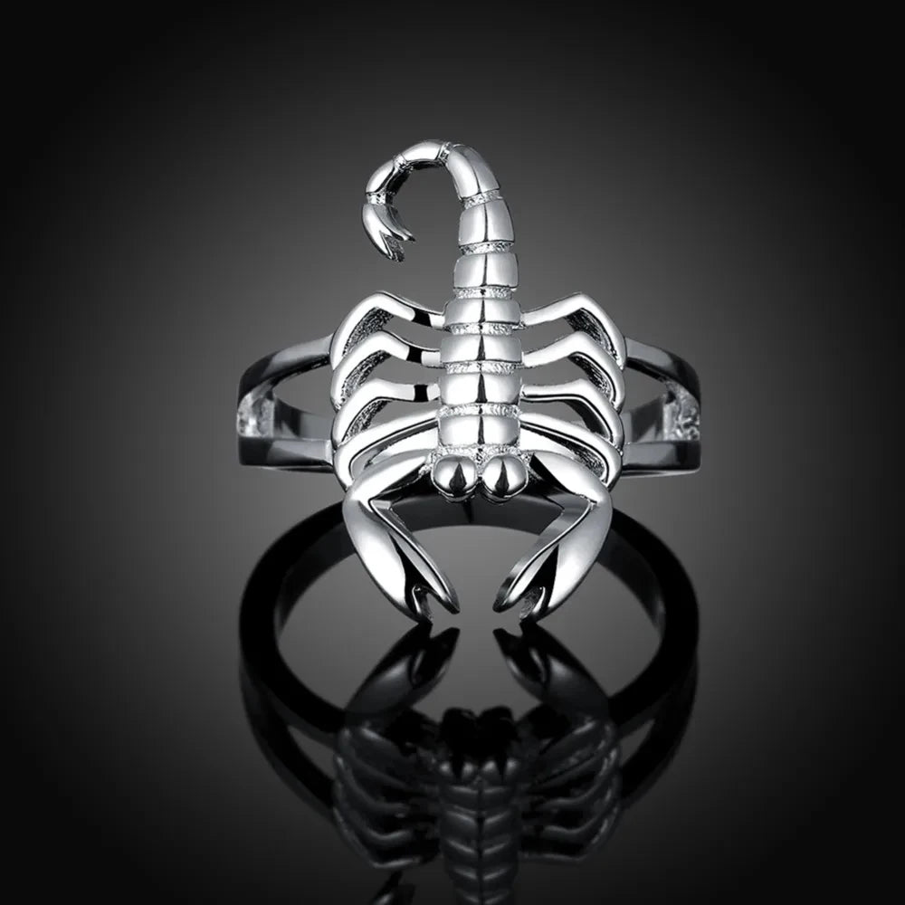 Beautiful ring Fashion fashion Scorpion 925 Sterling Silver NICE women Domineering Lady Ring jewelry Classical gift
