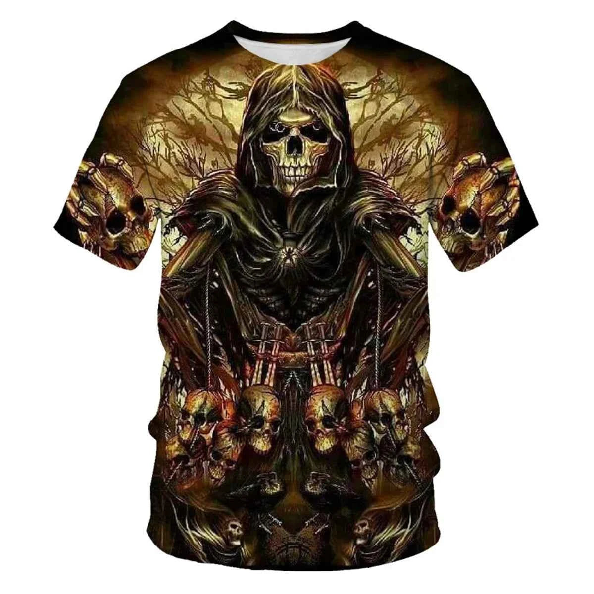 5 Styles Dark Street 3D T-shirt with Horror Skull Print