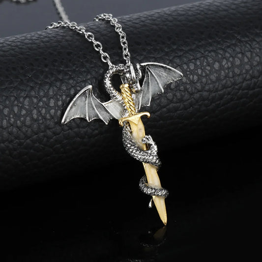 Luminous Alloy Dragon Pendant Glowing Necklace