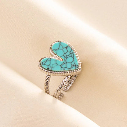 What the Stone Chose — Boho Turquoise Adjustable Ring - Pedlar's Attic