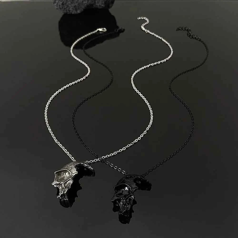 Vintage Skull Face Necklace