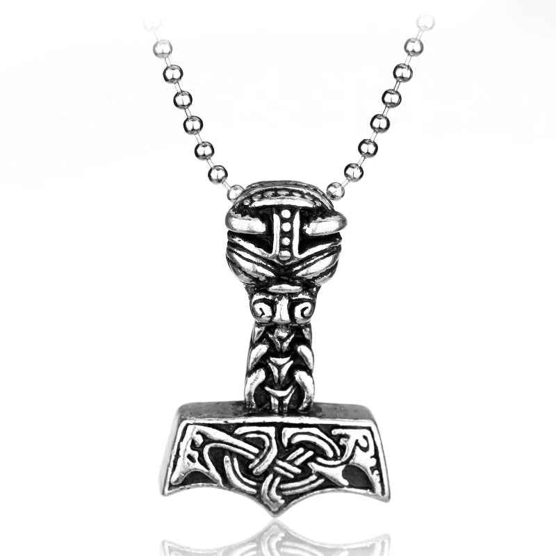 Norse Vikings Thor's Hammer Mjolnir Scandinavian Rune Amulet