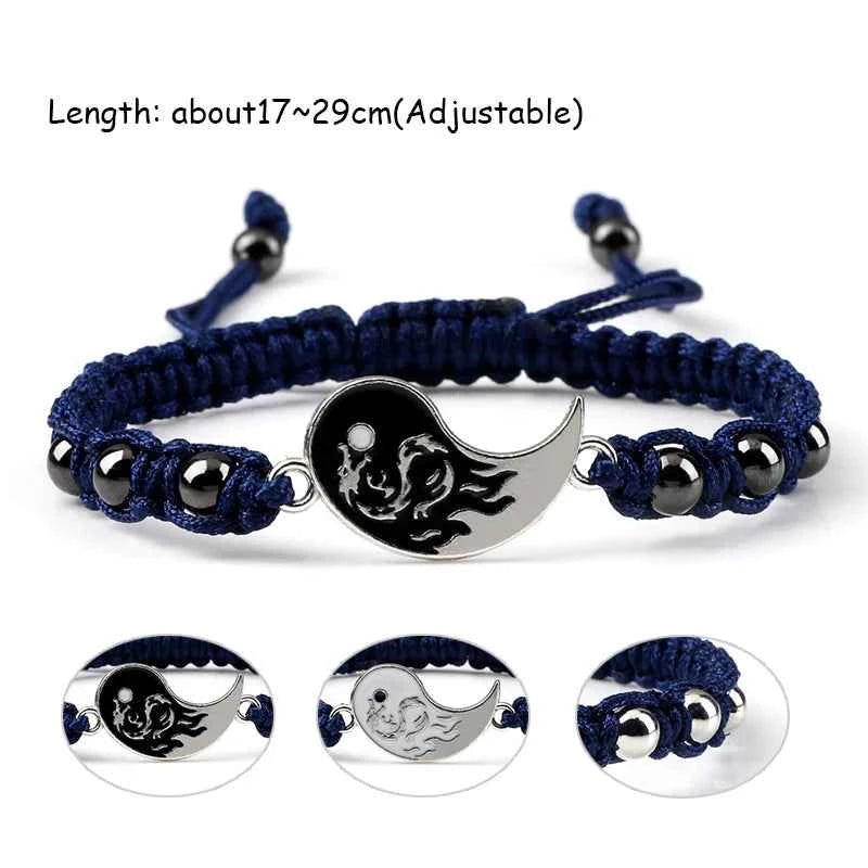 2Pcs/set Dragon Tai Chi Gossip Braided Bracelets lots of styles